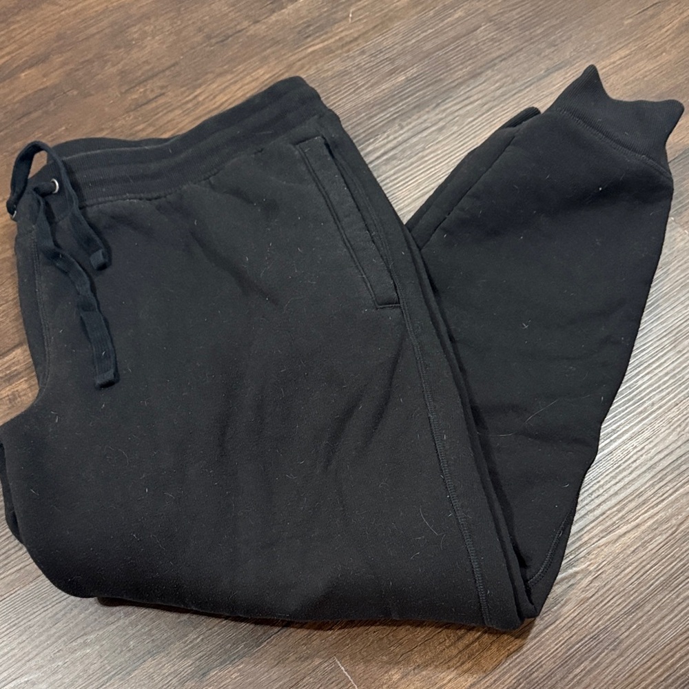 Men's Sherpa Lined Black Jogger Pants